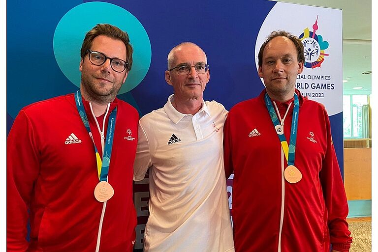 Deutschland gewinnt im Tischtennis die Bronzemedaille hinter China und Japan, bei den Special Olympics World Games in Berlin 2023.